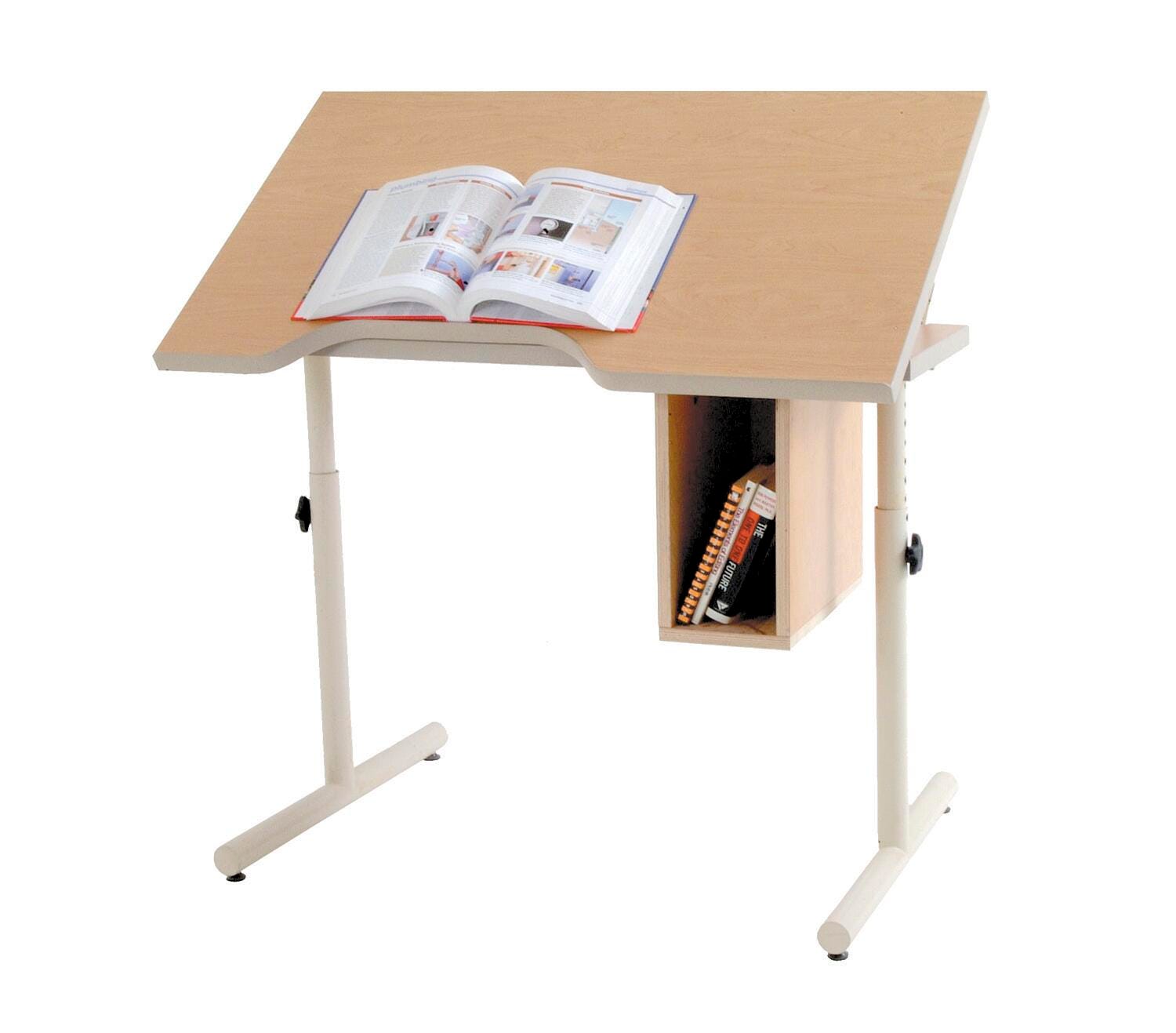 Populas Adjustable Height Tilt Wheelchair-Accessible Laminate Desk, 40 x 24 x 23 - 33 Inches, Item Number 017476